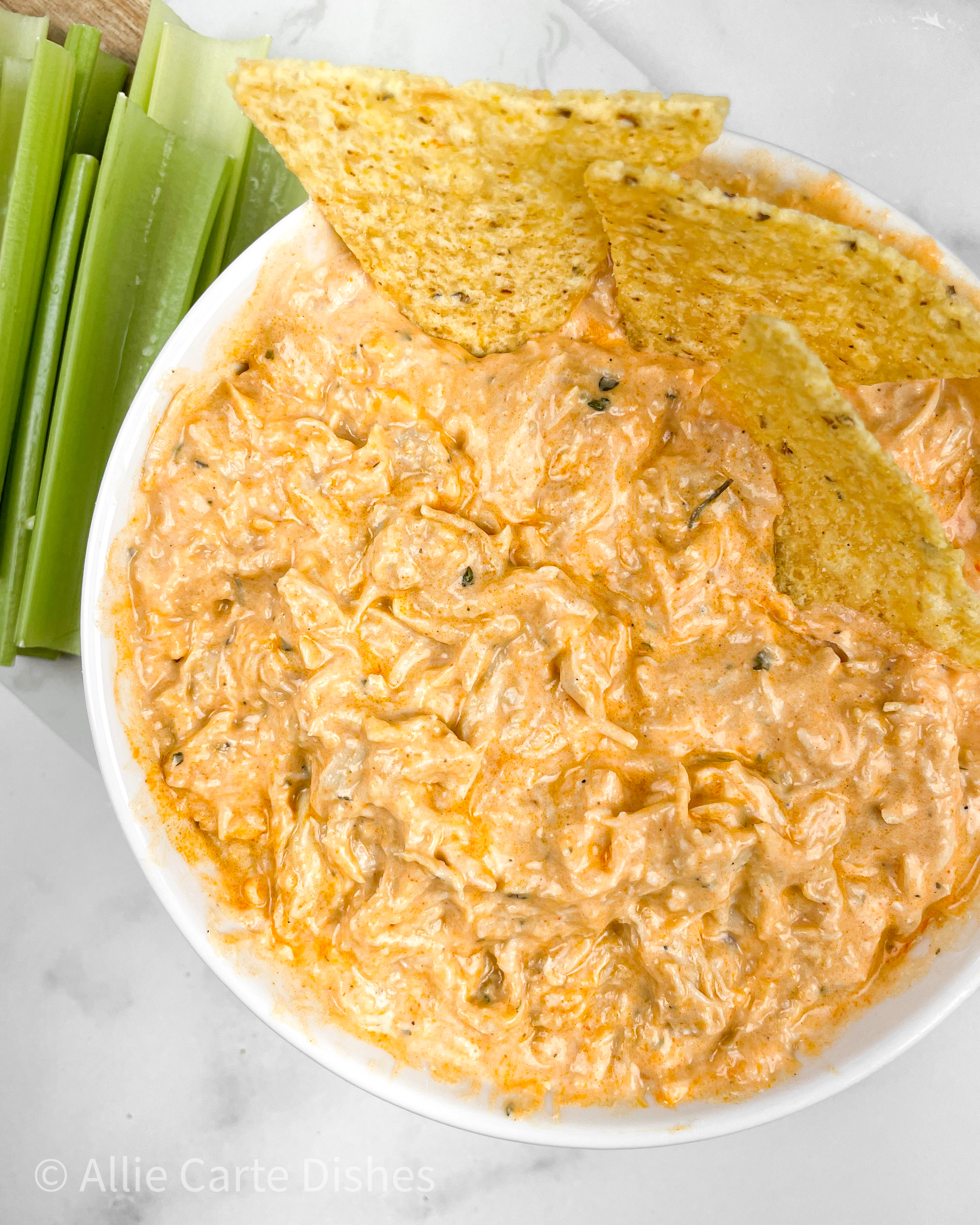 Ian's Dilly Buffalo chicken dip