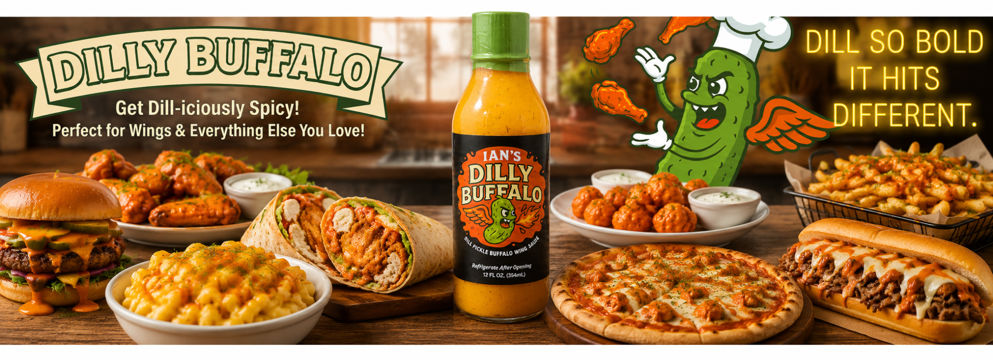 Ian's Dilly Buffalo sauce with wings - Dill with it